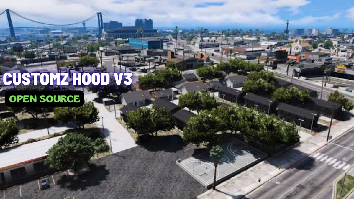 Customz Hood V3 MLO FiveM | Apartments, Open Houses & Basketball Court | Open Source